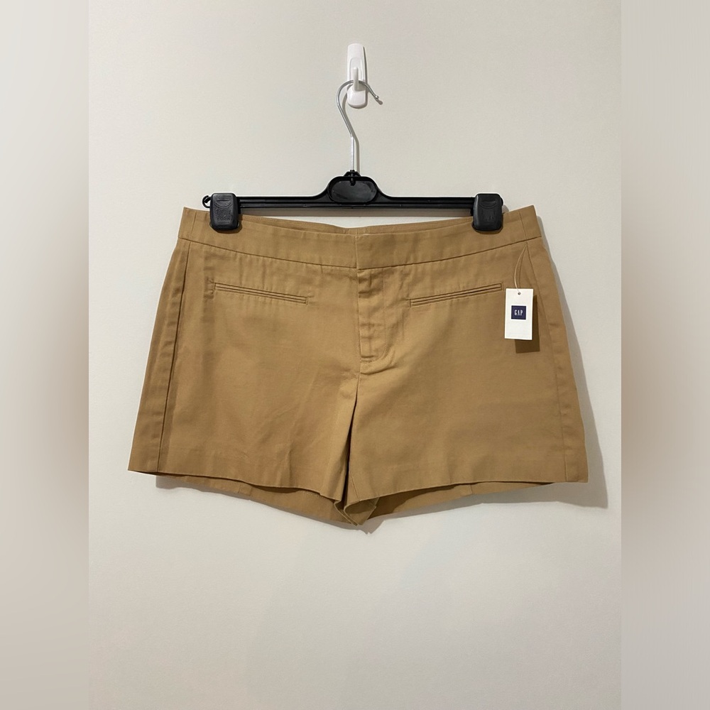 NWT GAP Light Brown Khaki 4" Canvas Shorts Summer Cotton Classic Chino Size 10